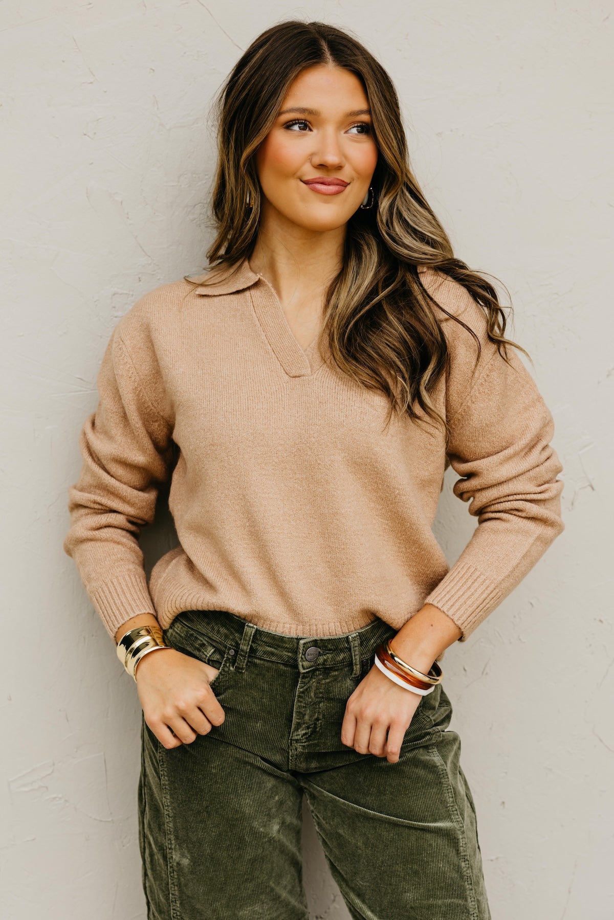 The Shep Collared V Neck Sweater