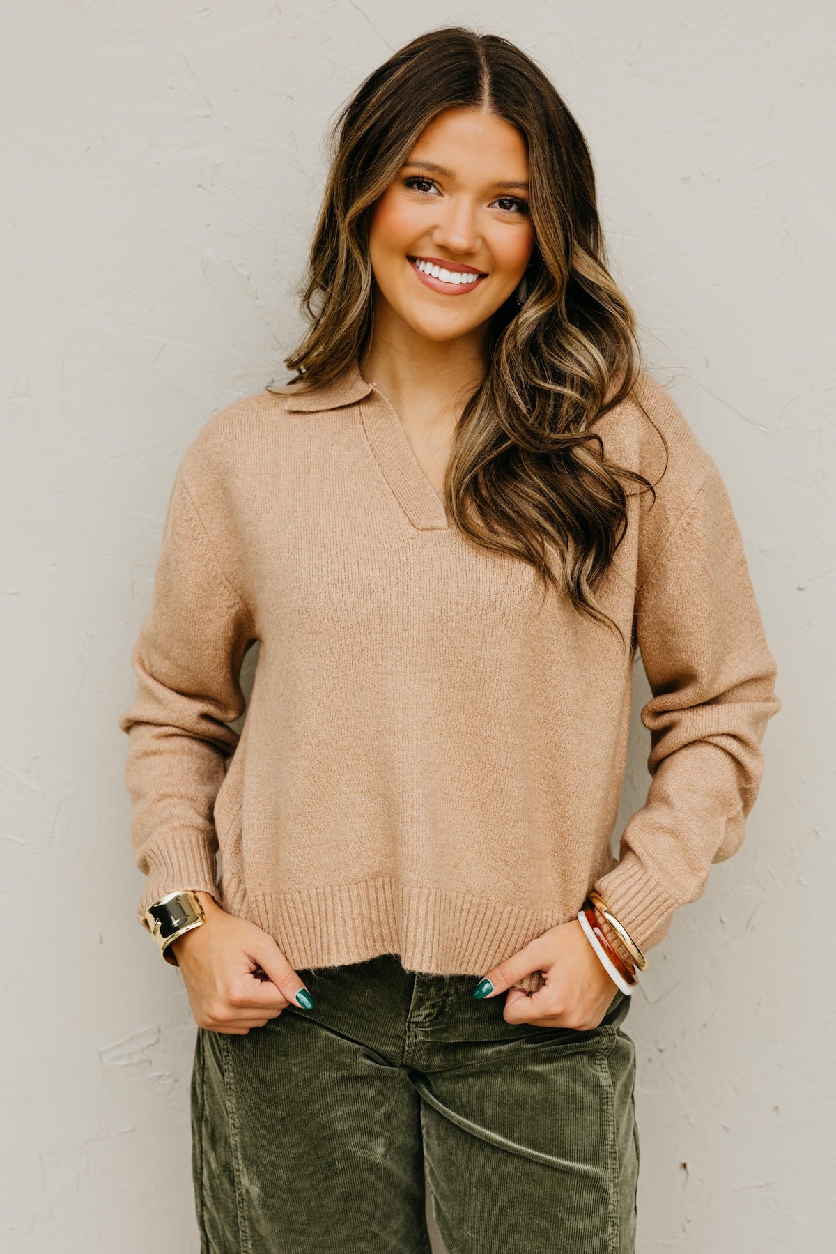 The Shep Collared V Neck Sweater