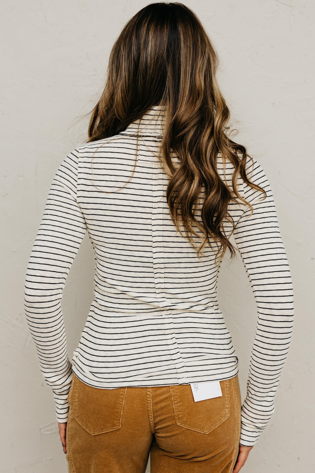 The Miranda Striped Turtleneck Top