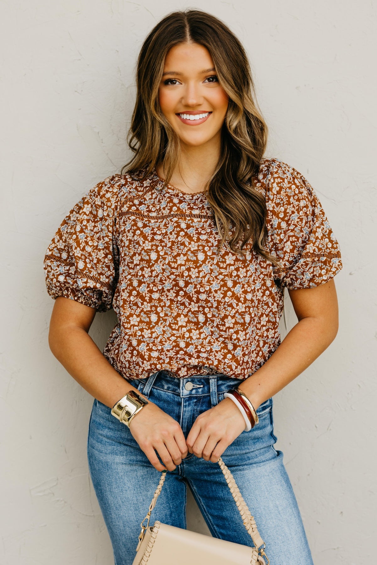 The Alfonso Ditsy Puff Sleeve Blouse