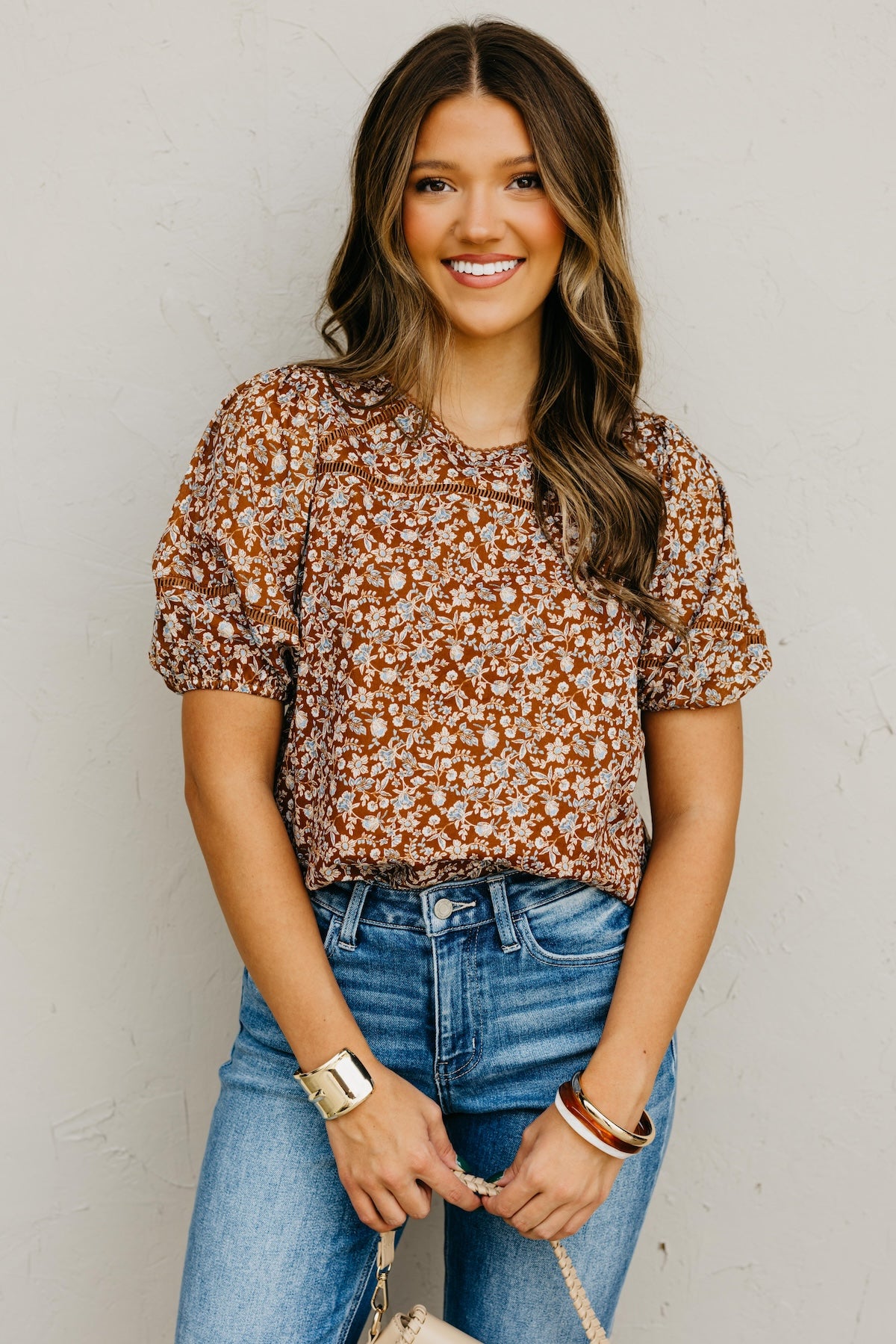 The Alfonso Ditsy Puff Sleeve Blouse