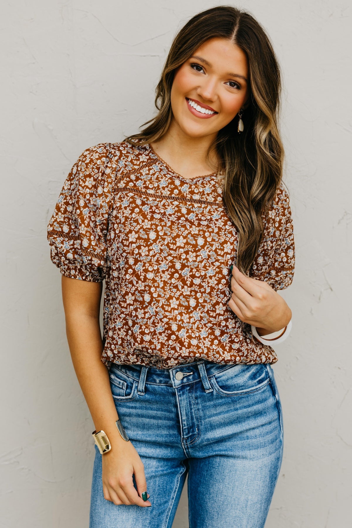 The Alfonso Ditsy Puff Sleeve Blouse