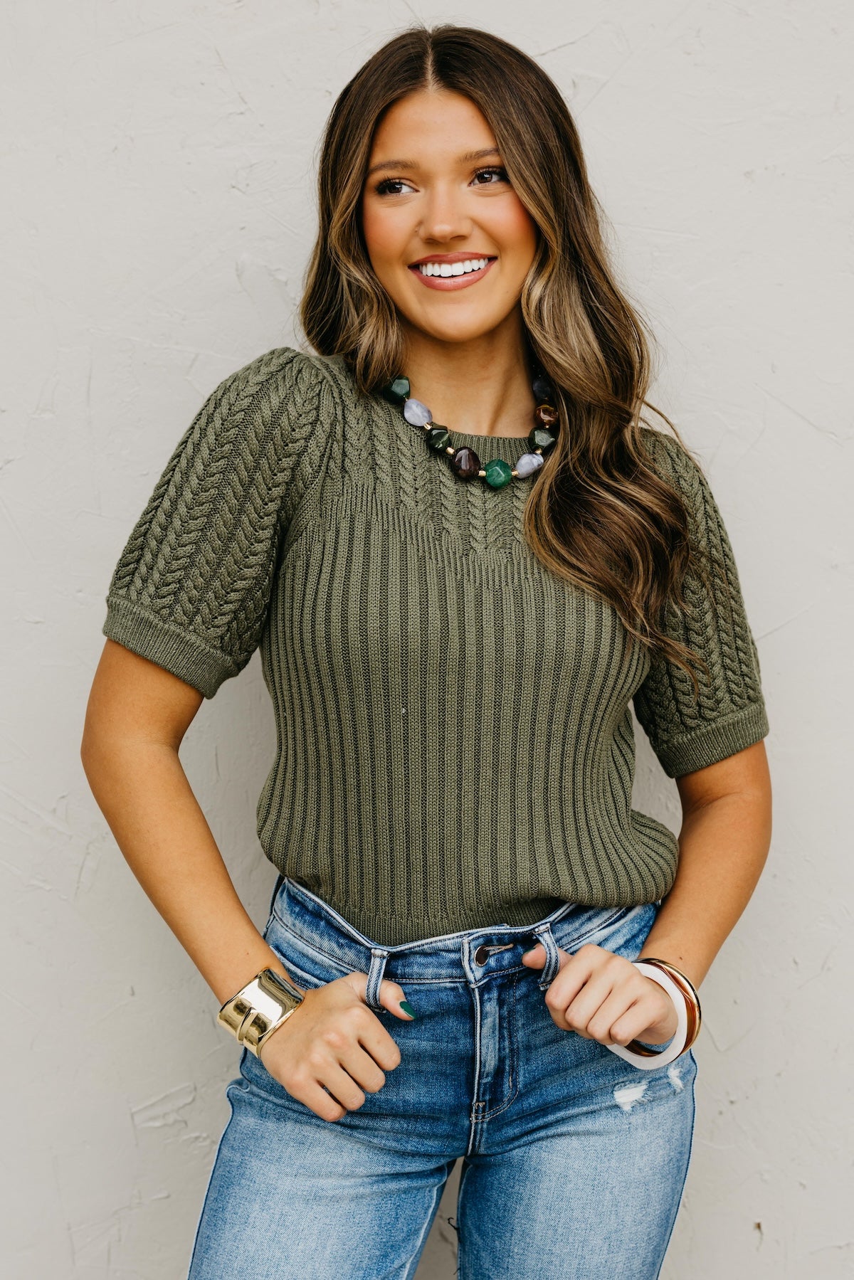 The Kairo Cable Knit Sweater Top