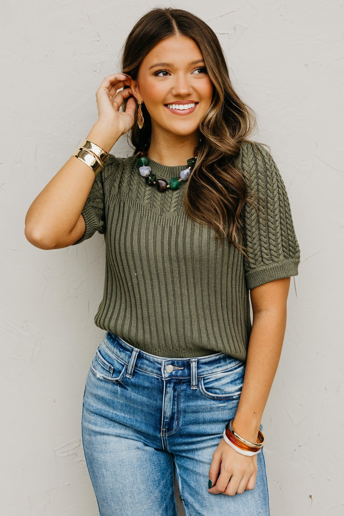 The Kairo Cable Knit Sweater Top