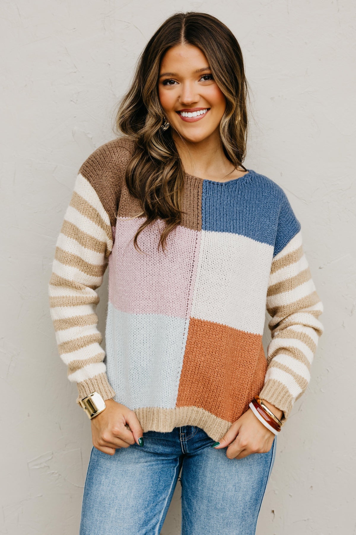 The Mystery Multi Color Block Sweater