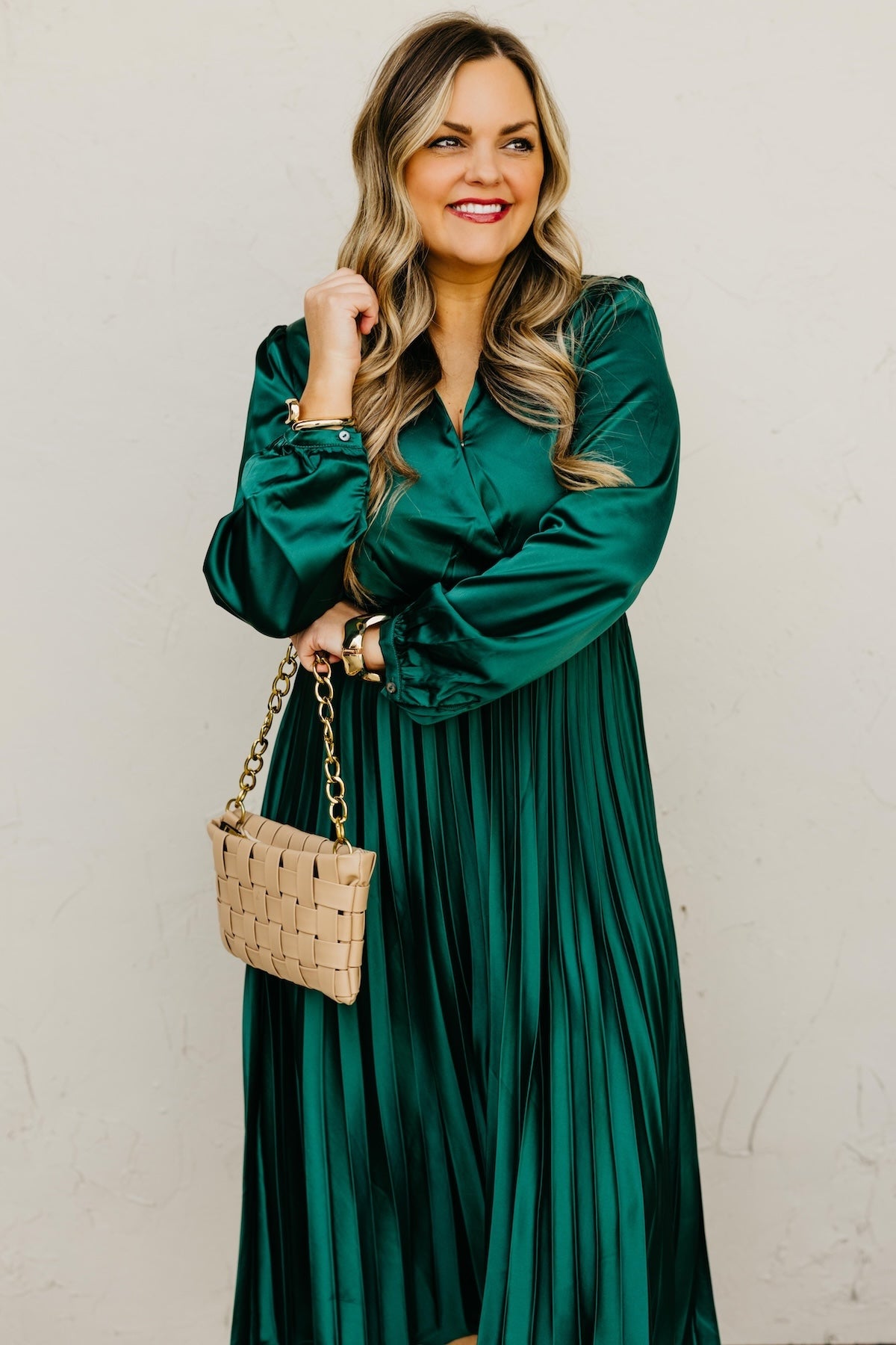 The Marta Pleated Midi Dress