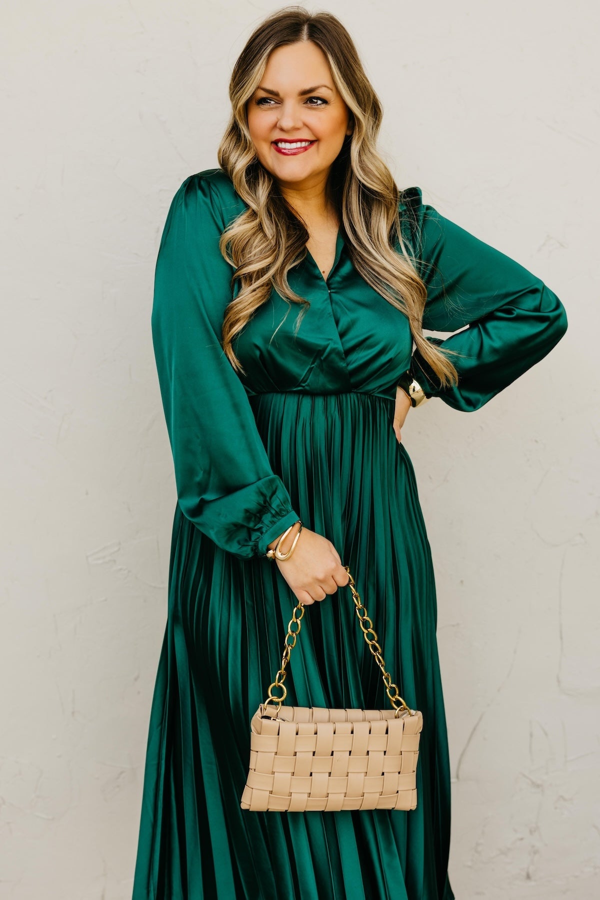 The Marta Pleated Midi Dress