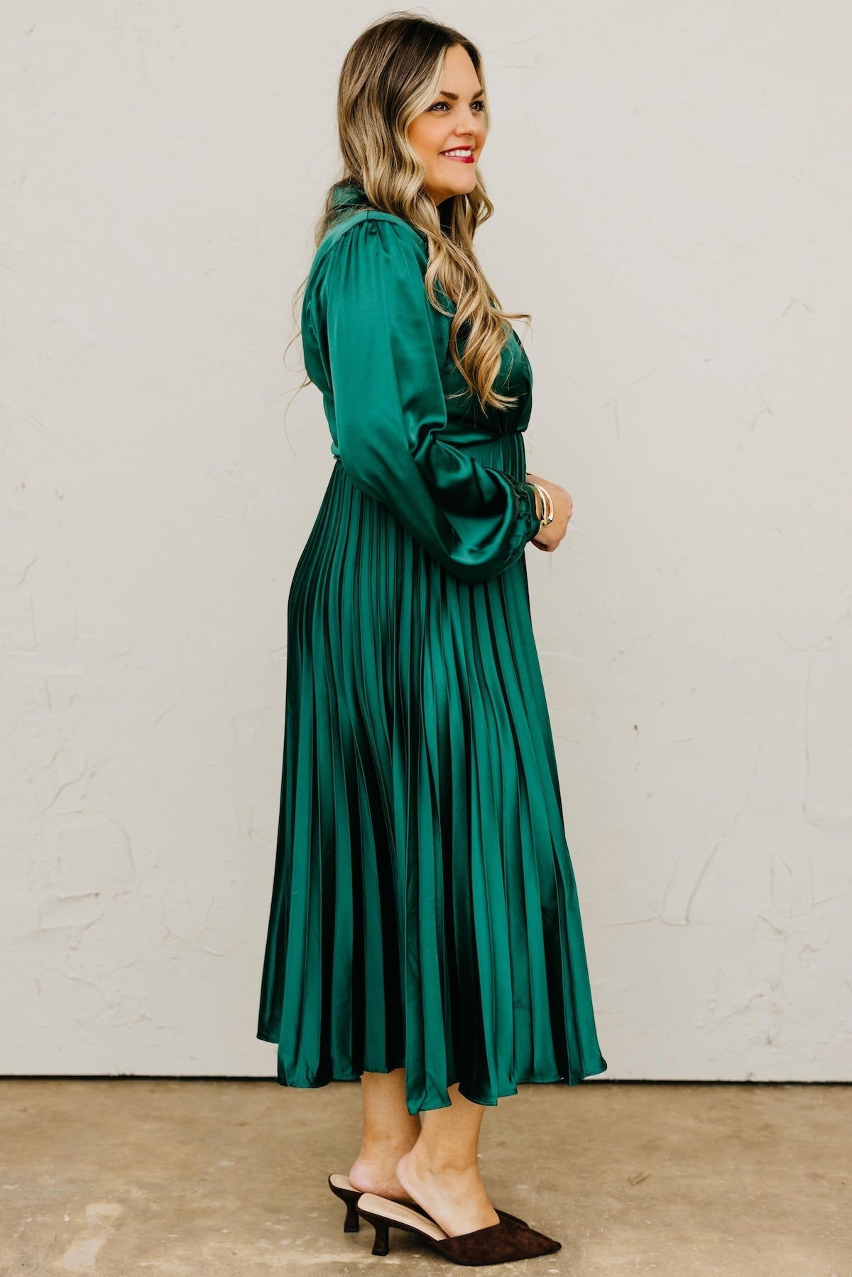 The Marta Pleated Midi Dress