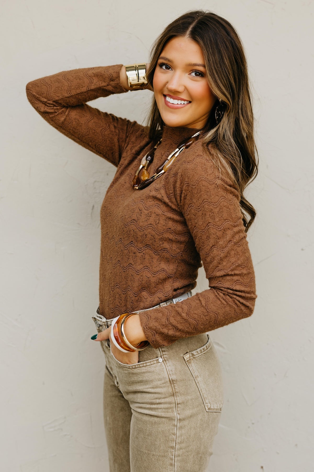 The Belle Mock Neck Top