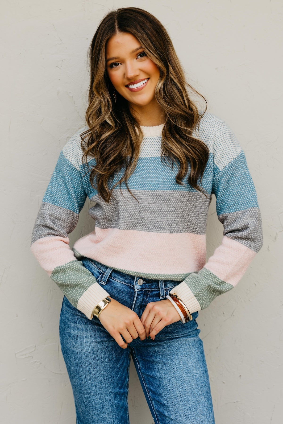 The Lowrey Color Block Crew Neck Sweater