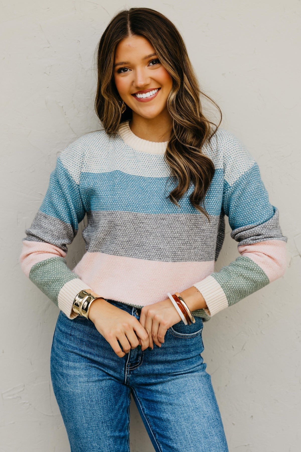 The Lowrey Color Block Crew Neck Sweater