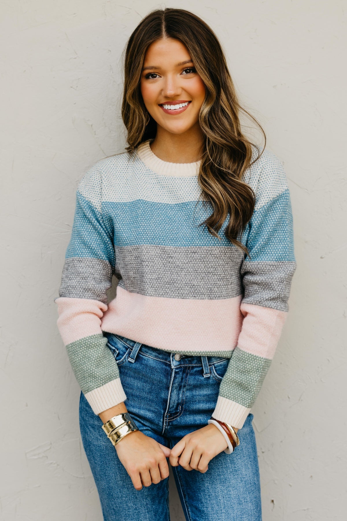 The Lowrey Color Block Crew Neck Sweater