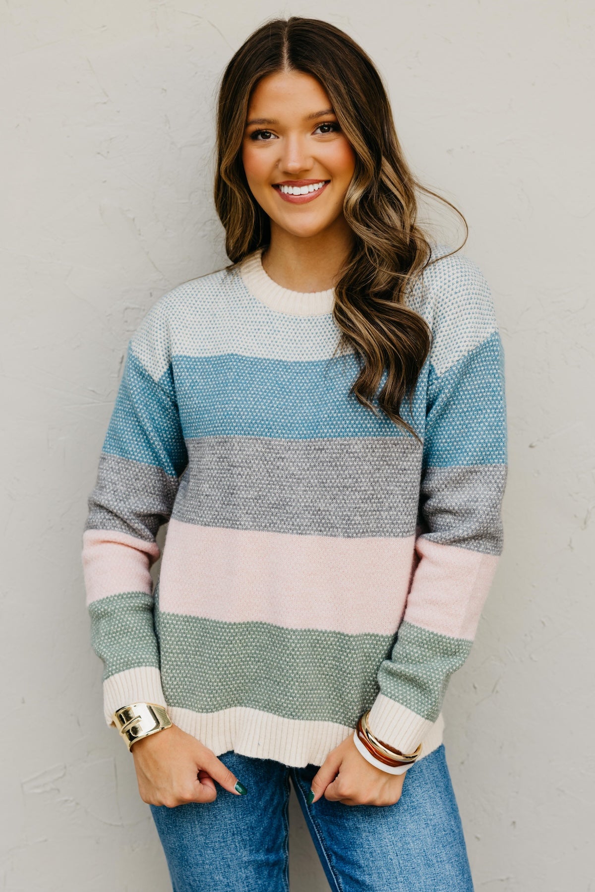 The Lowrey Color Block Crew Neck Sweater