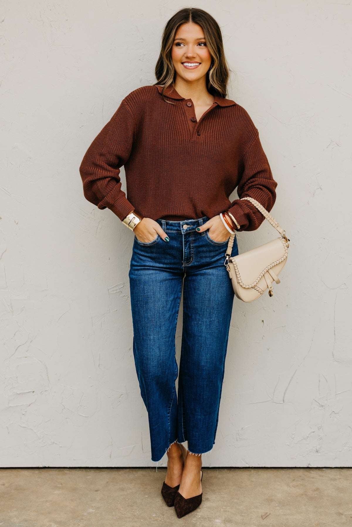 The Houston Collared Button Sweater