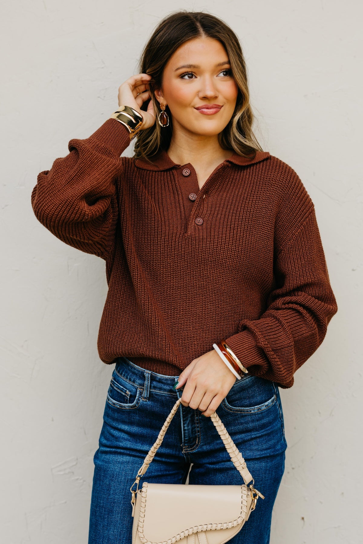 The Houston Collared Button Sweater