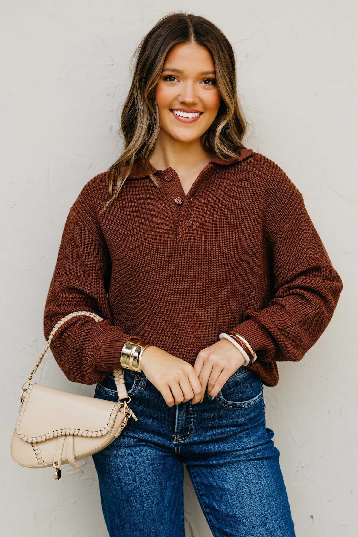 The Houston Collared Button Sweater