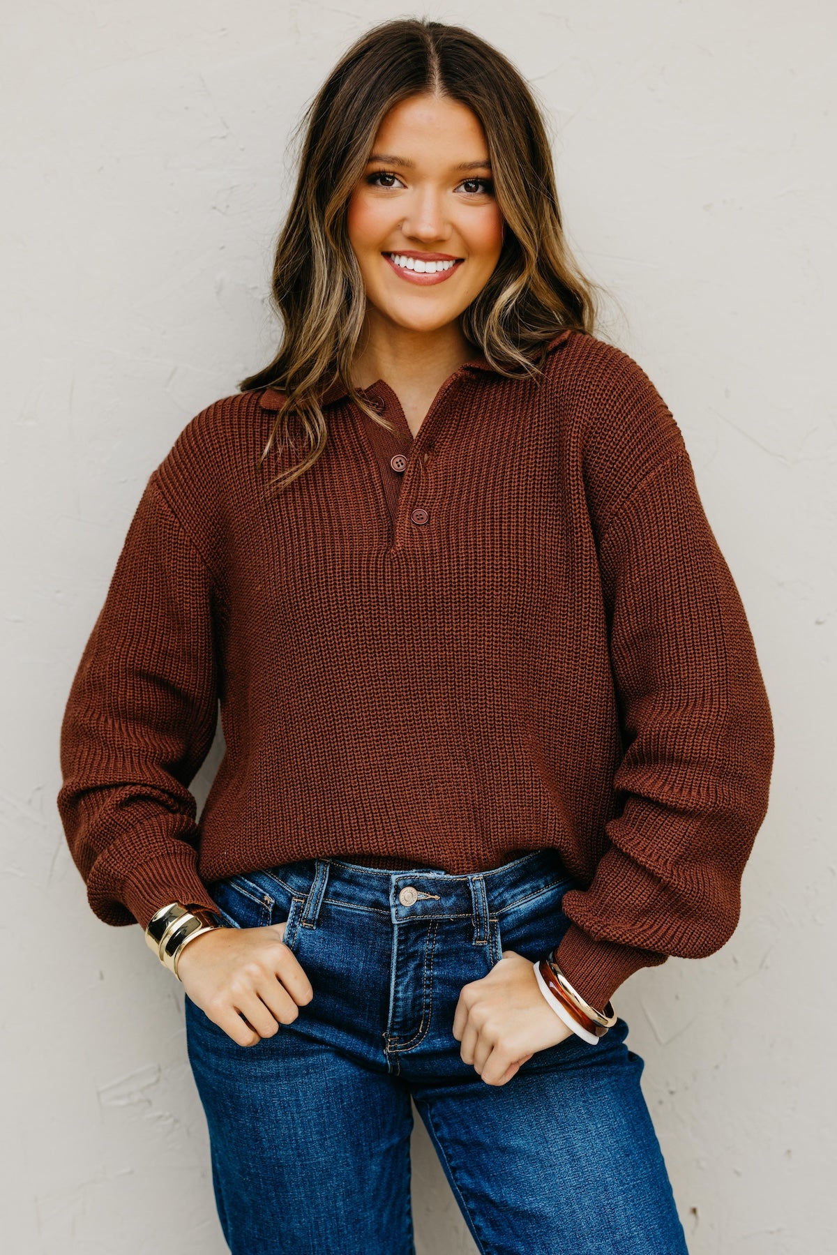 The Houston Collared Button Sweater