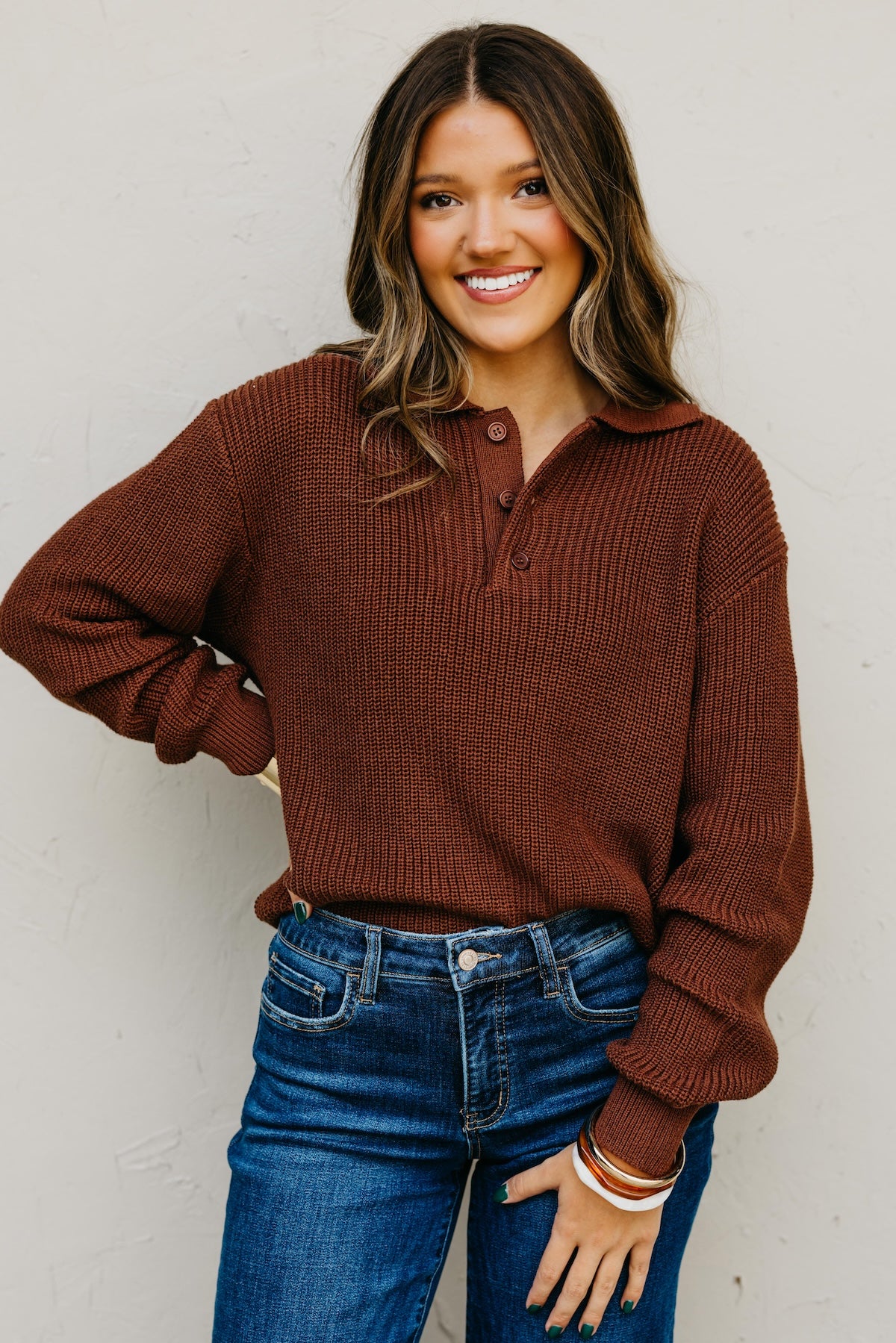 The Houston Collared Button Sweater
