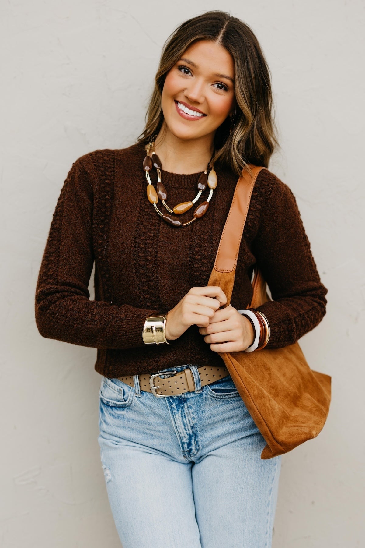 The Kendall Textured Cable Stitch Pullover Sweater