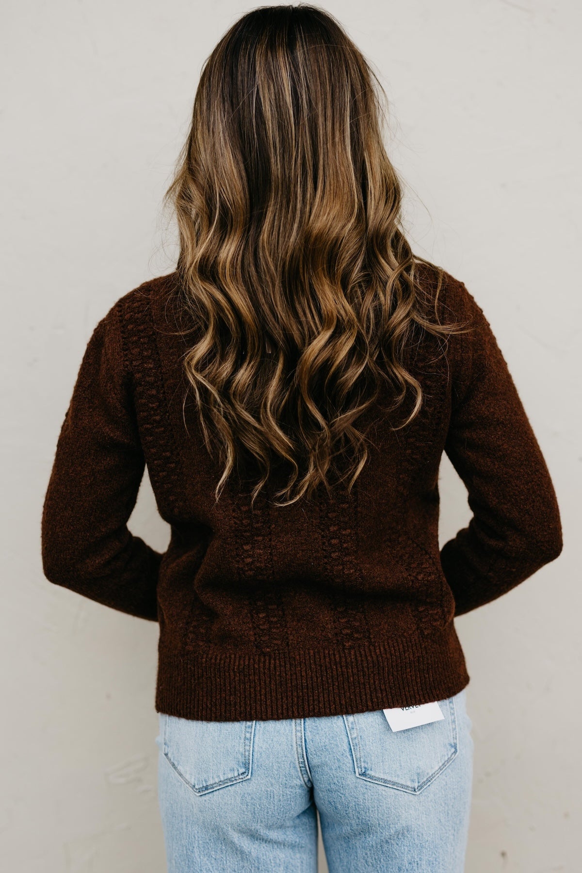 The Kendall Textured Cable Stitch Pullover Sweater