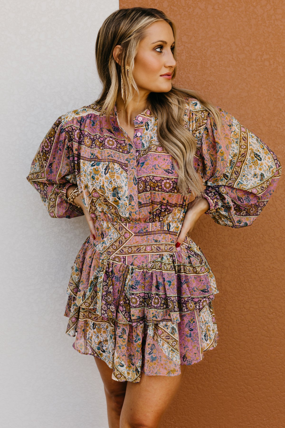 The Dulce Paisley Print Mini Dress  - FINAL SALE