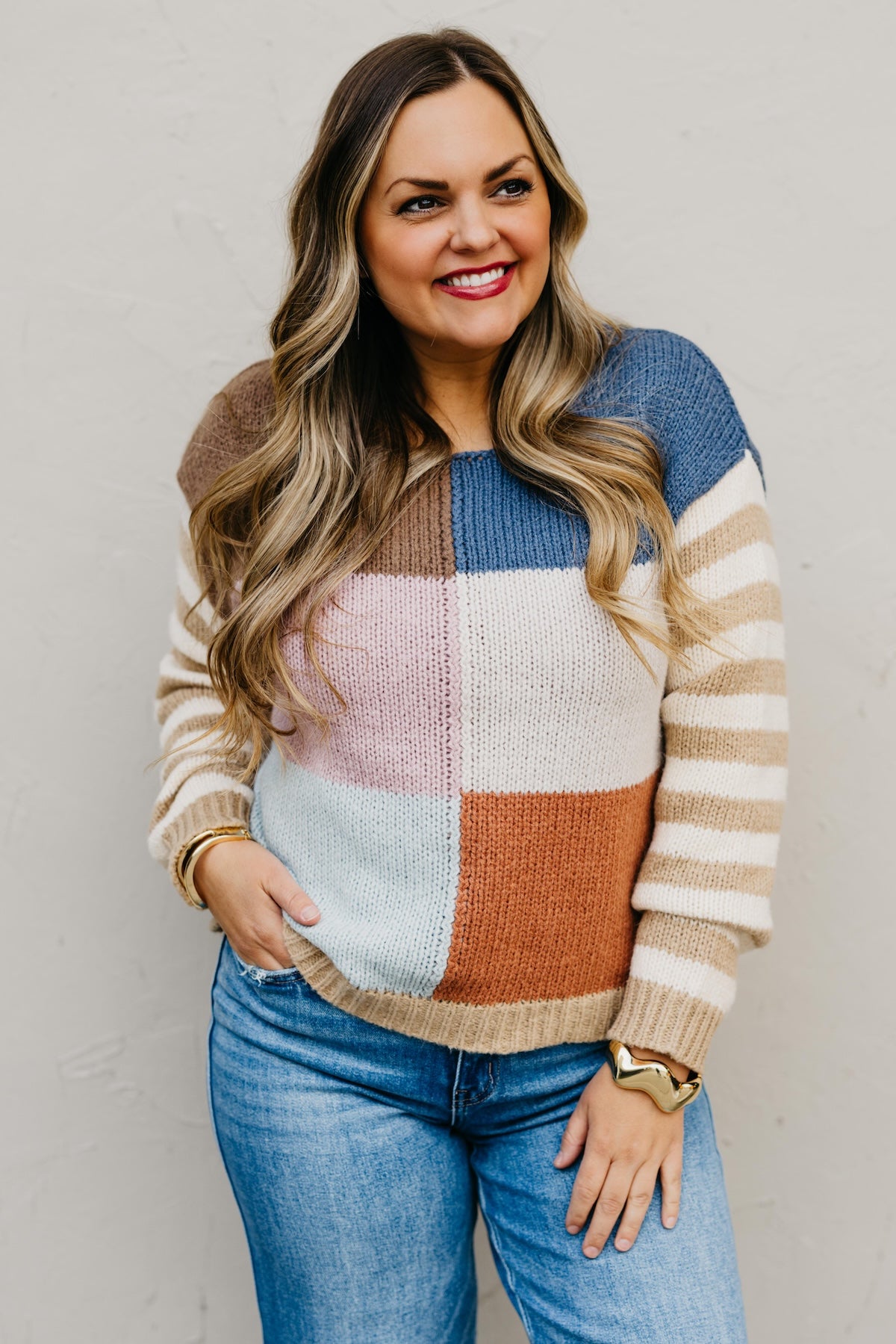 The Mystery Multi Color Block Sweater