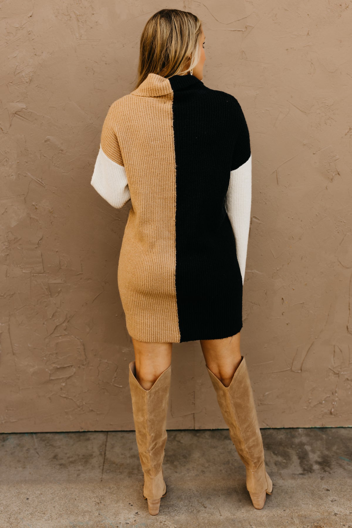 The Jolie Color Block Sweater Mini Dress  - FINAL SALE