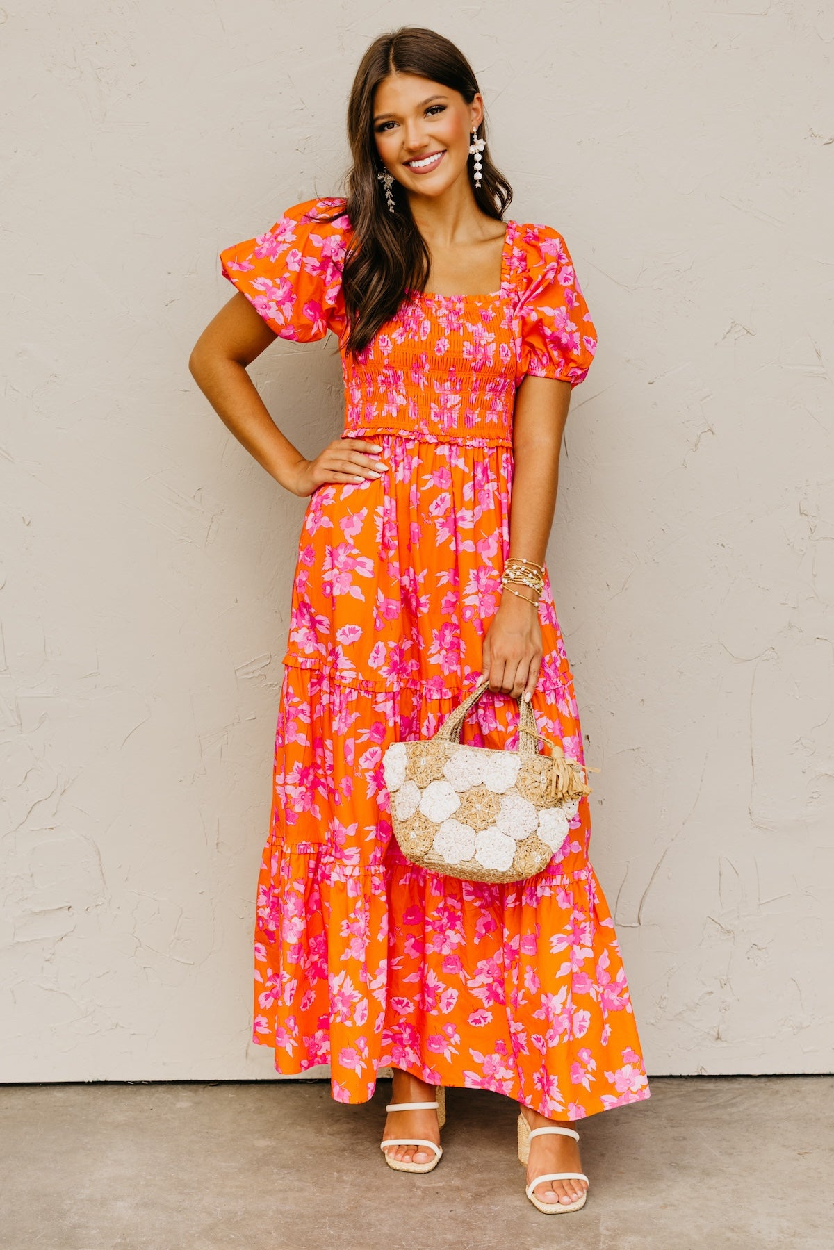 The Alycia Floral Smocked Maxi Dress