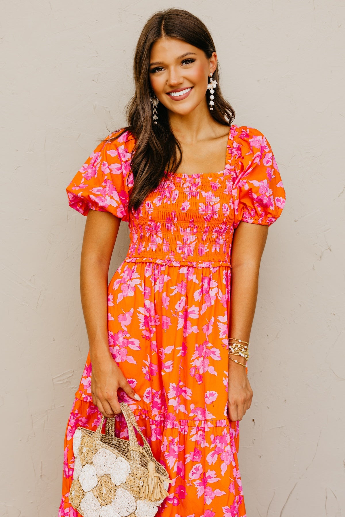 The Alycia Floral Smocked Maxi Dress
