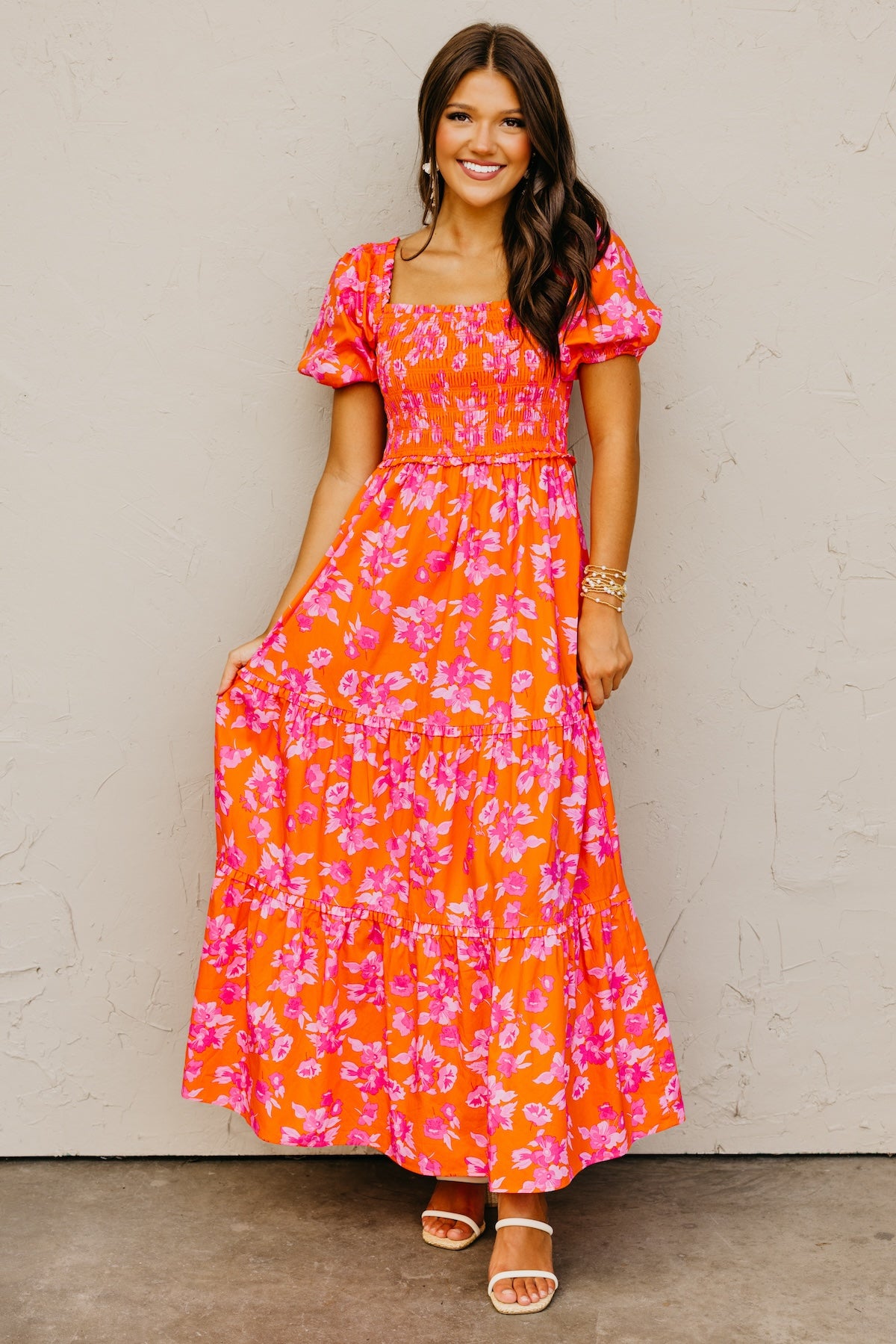 The Alycia Floral Smocked Maxi Dress