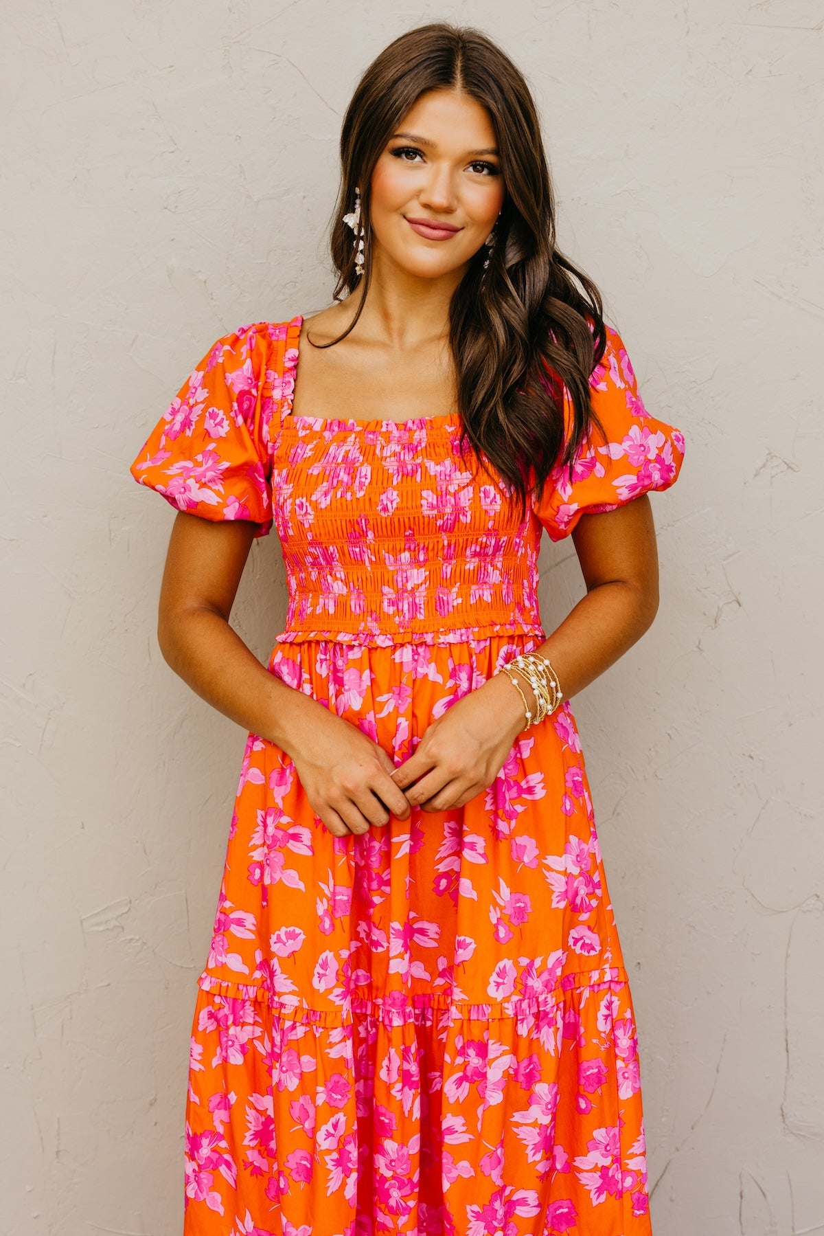 The Alycia Floral Smocked Maxi Dress