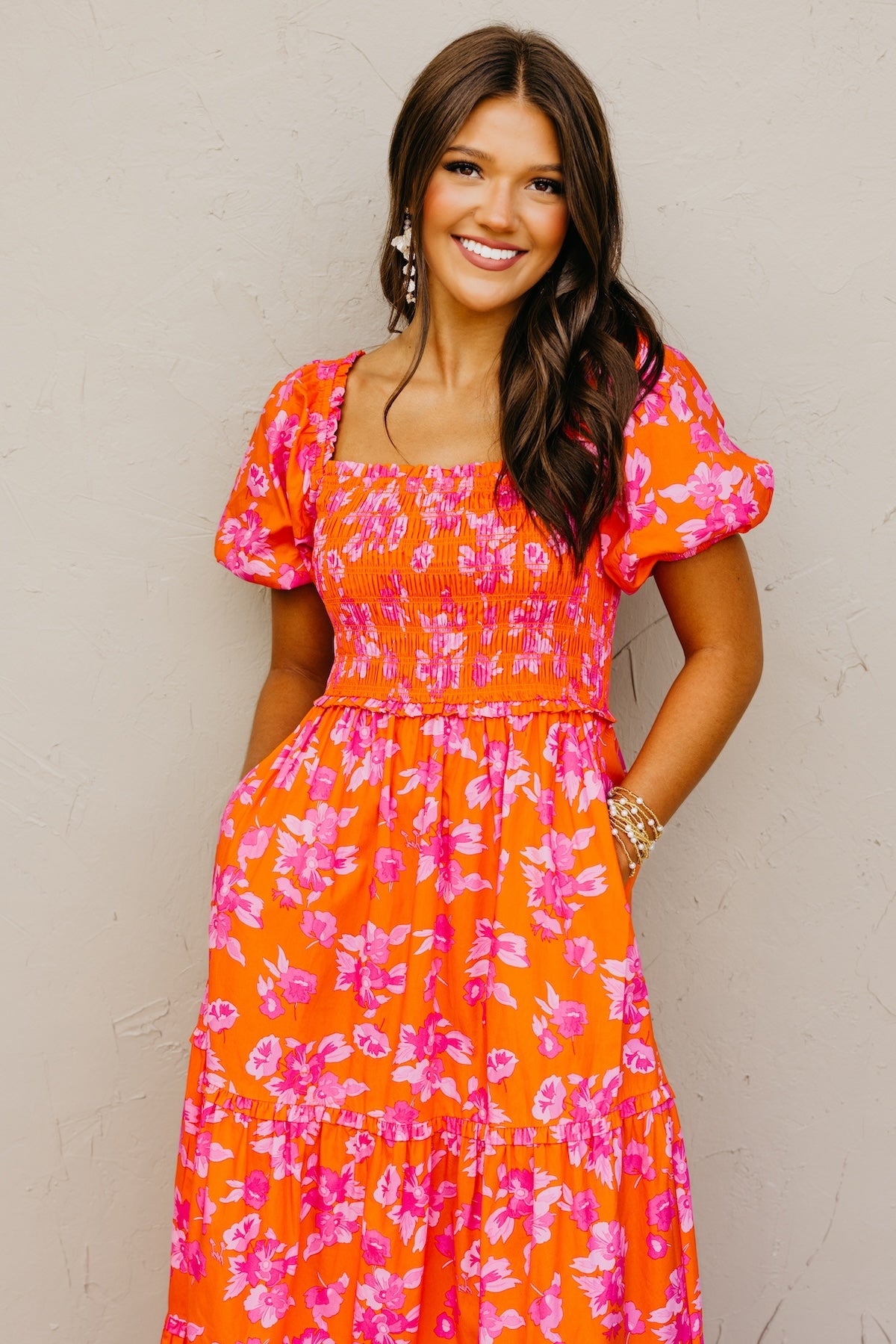 The Alycia Floral Smocked Maxi Dress