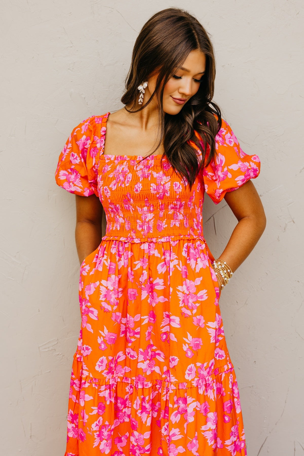 The Alycia Floral Smocked Maxi Dress