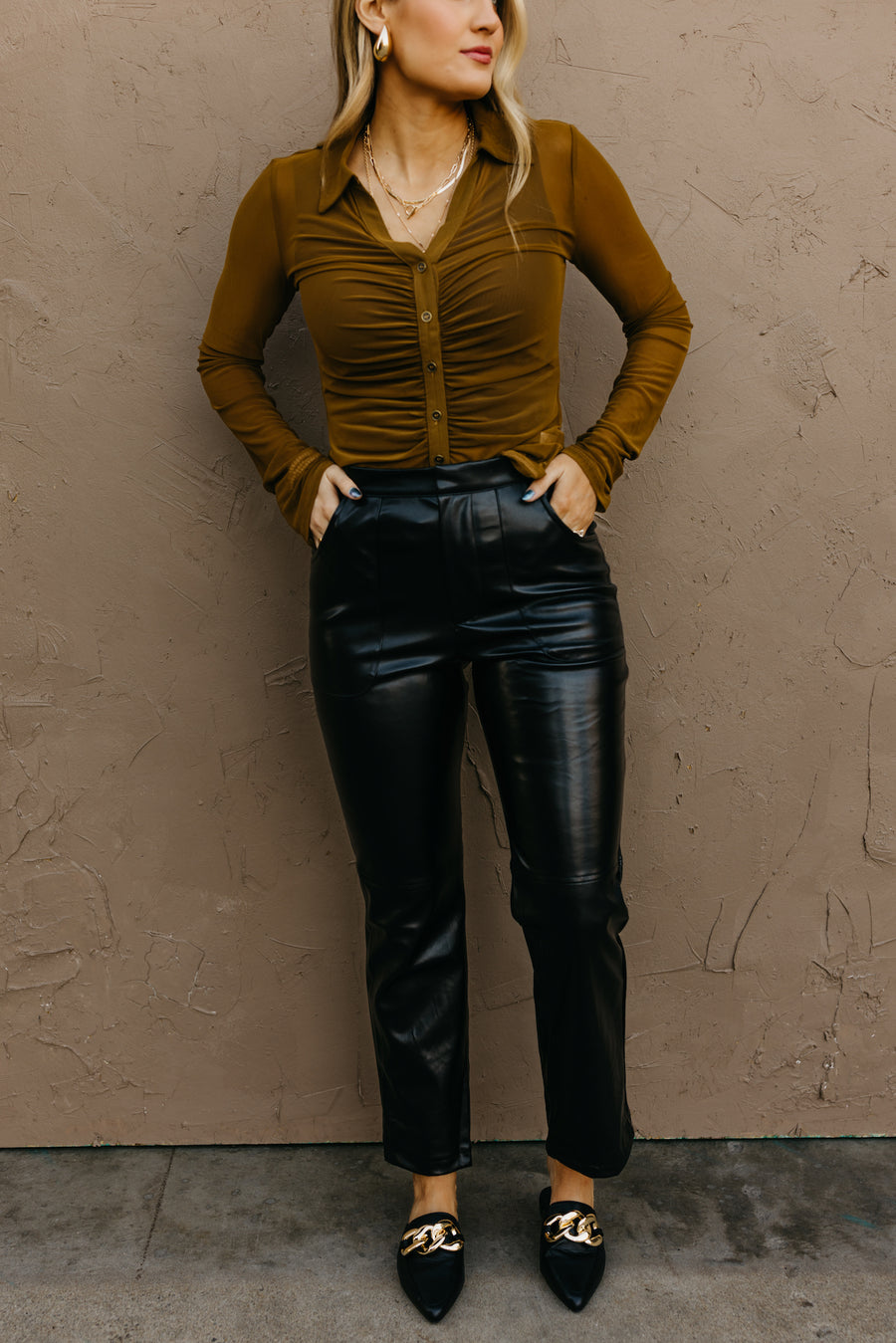The Isabelle Faux Leather Pants  - FINAL SALE
