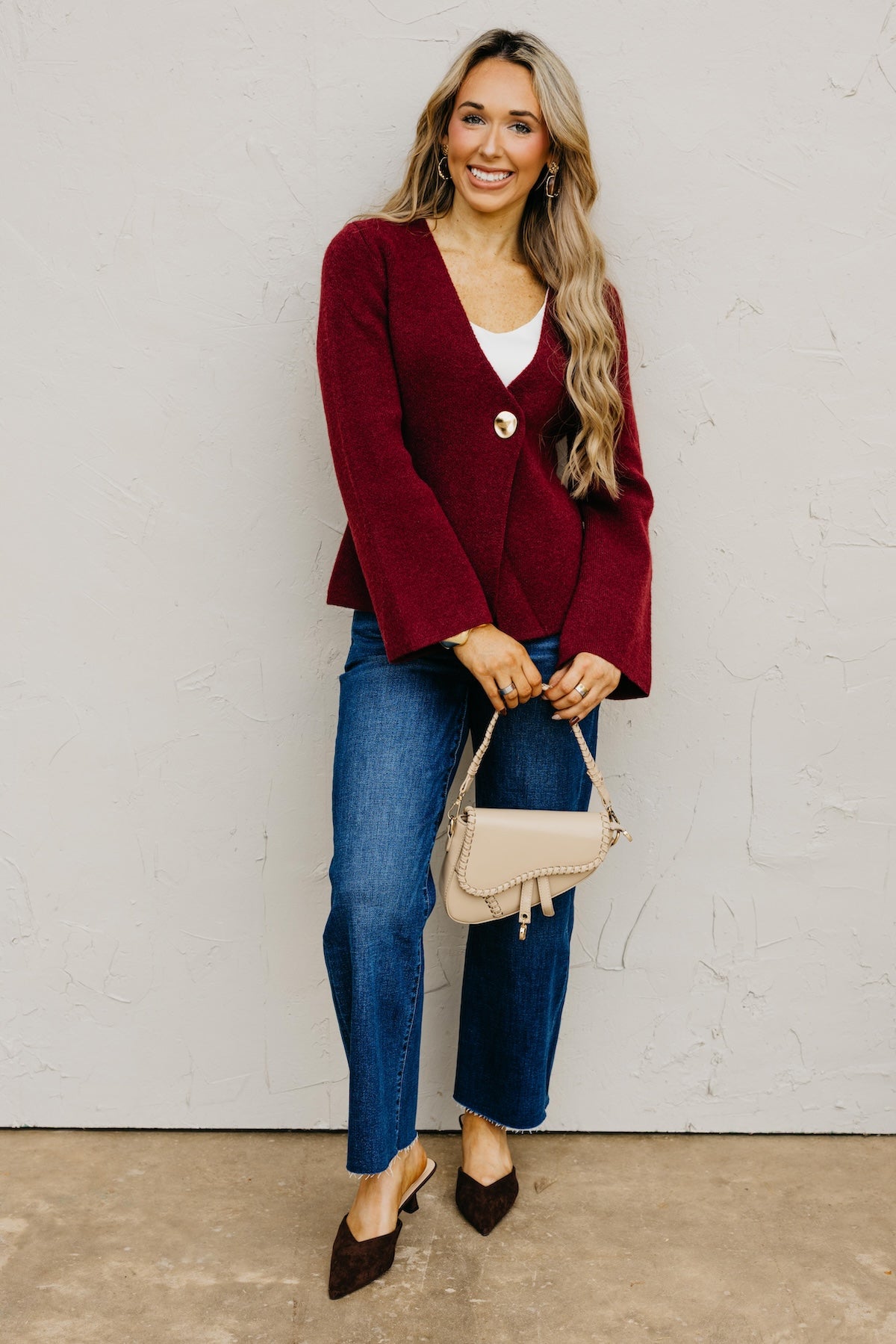 The Ameer Gold Button Cardigan