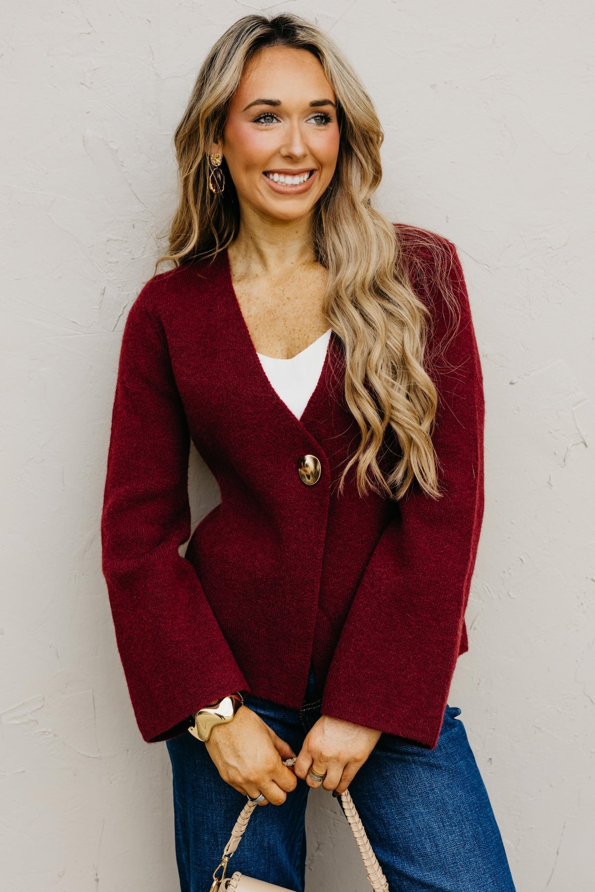 The Ameer Gold Button Cardigan