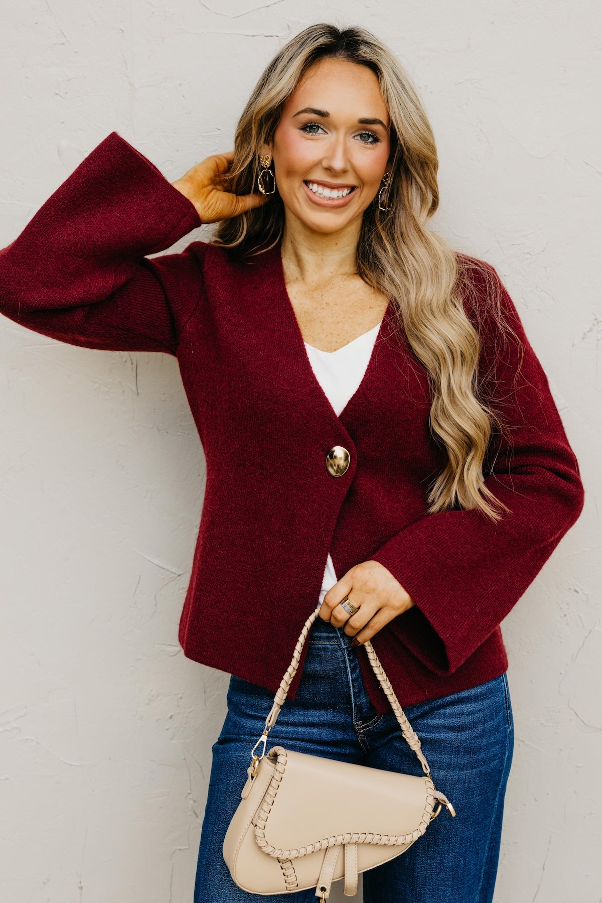 The Ameer Gold Button Cardigan