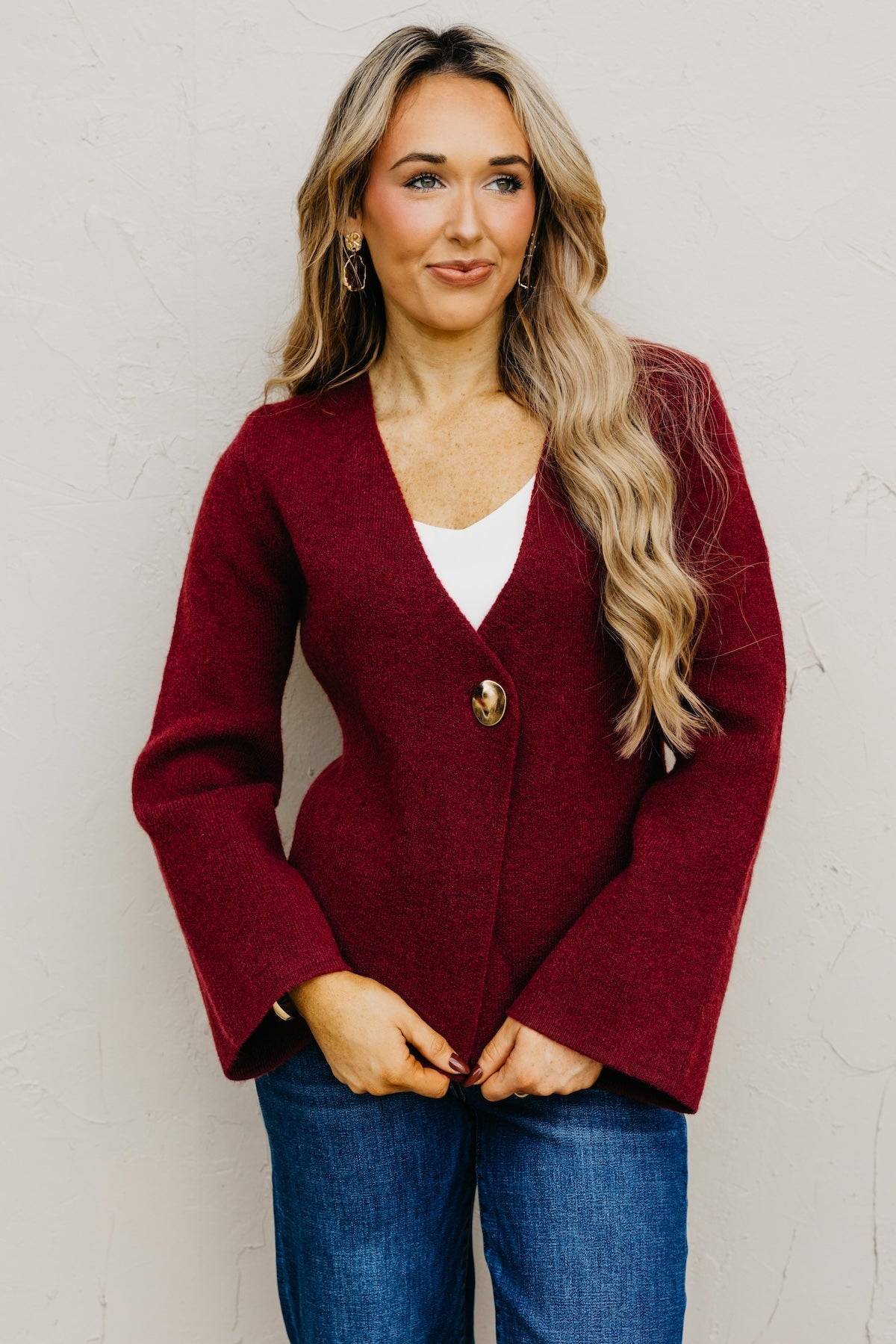 The Ameer Gold Button Cardigan