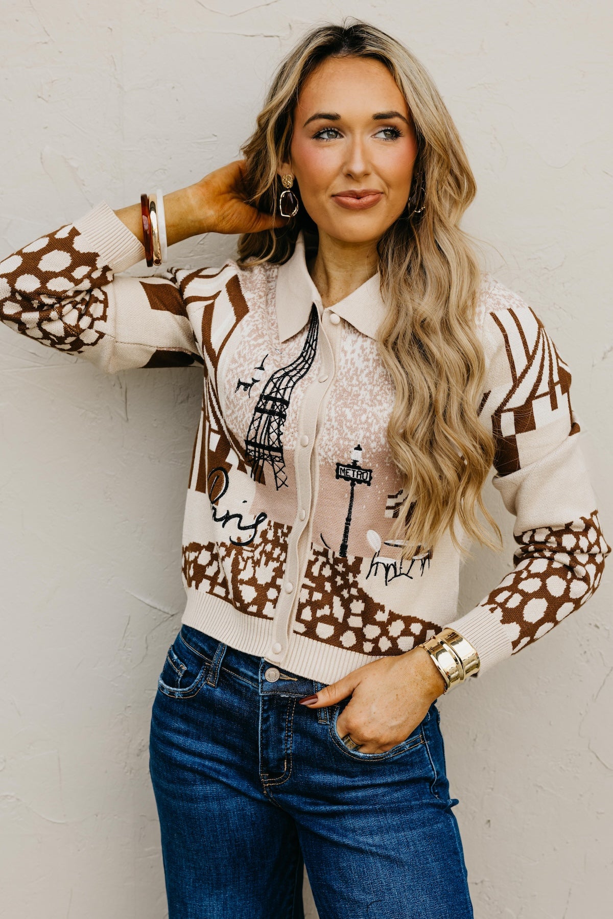 The Marsee Embroidered Jacquard Cardigan