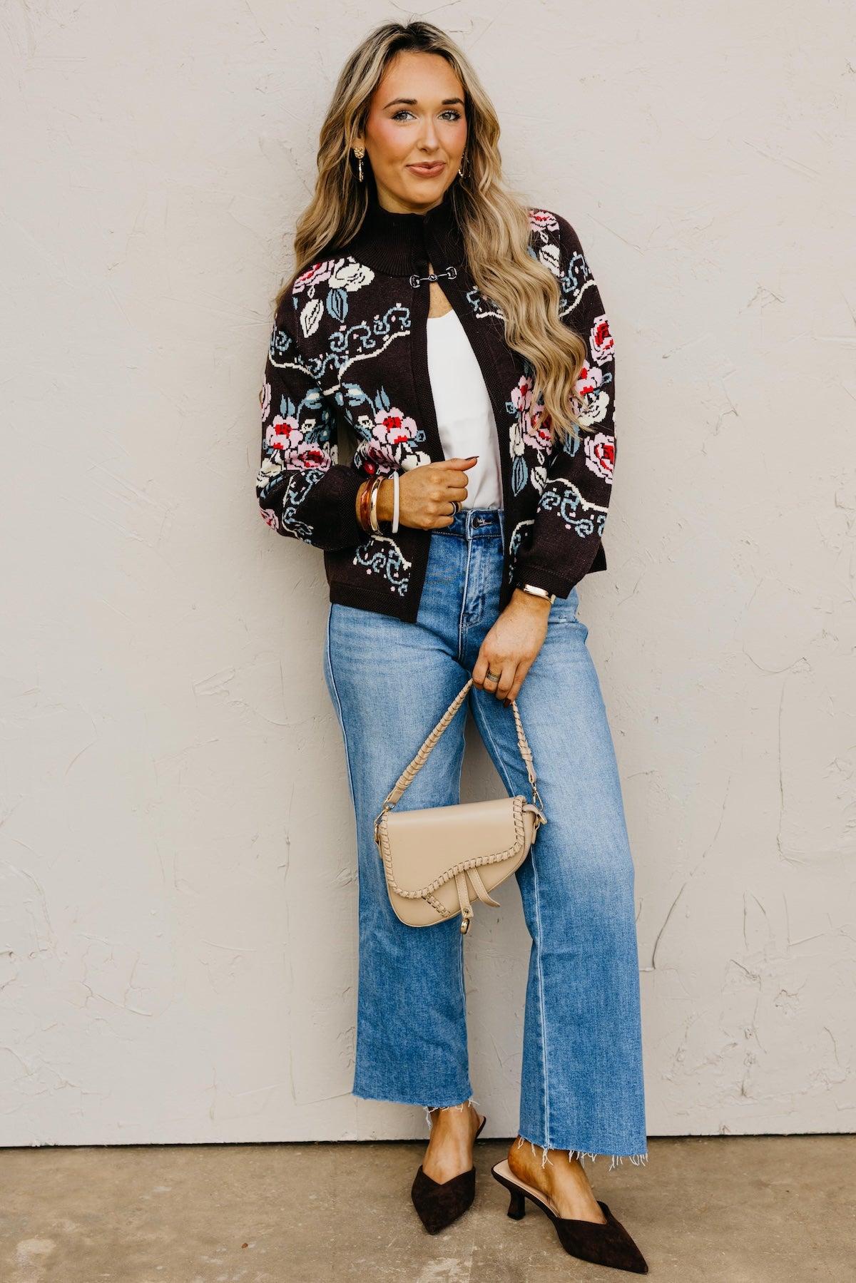 The Demetrio Floral Knit Cardigan