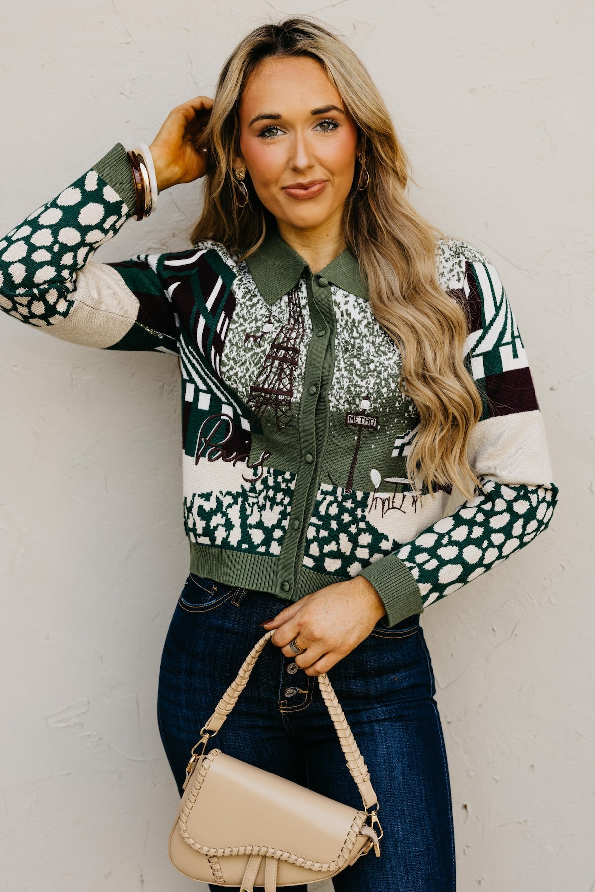 The Marsee Embroidered Jacquard Cardigan