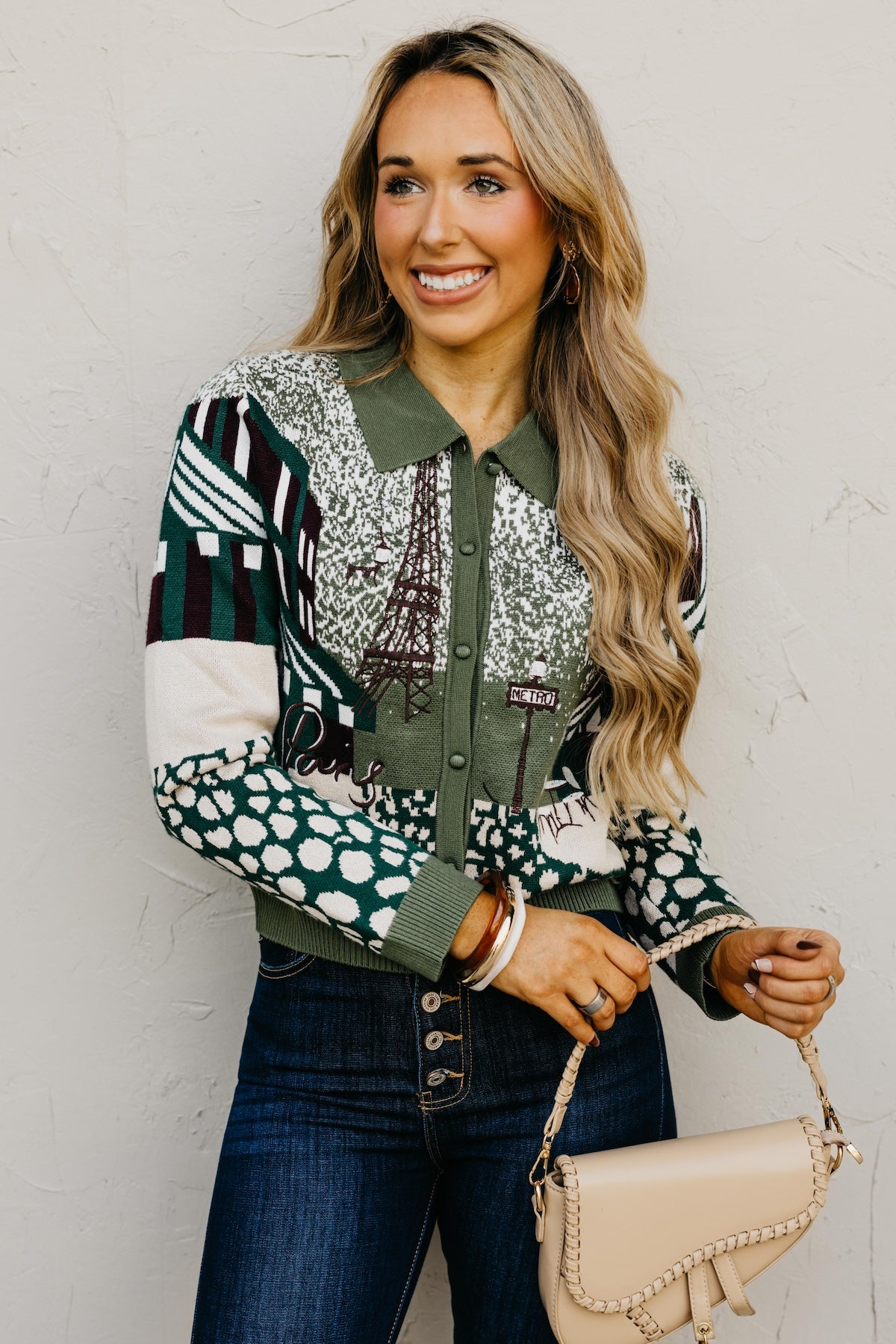The Marsee Embroidered Jacquard Cardigan