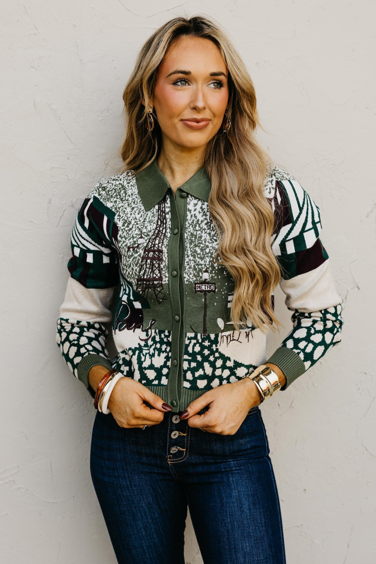 The Marsee Embroidered Jacquard Cardigan