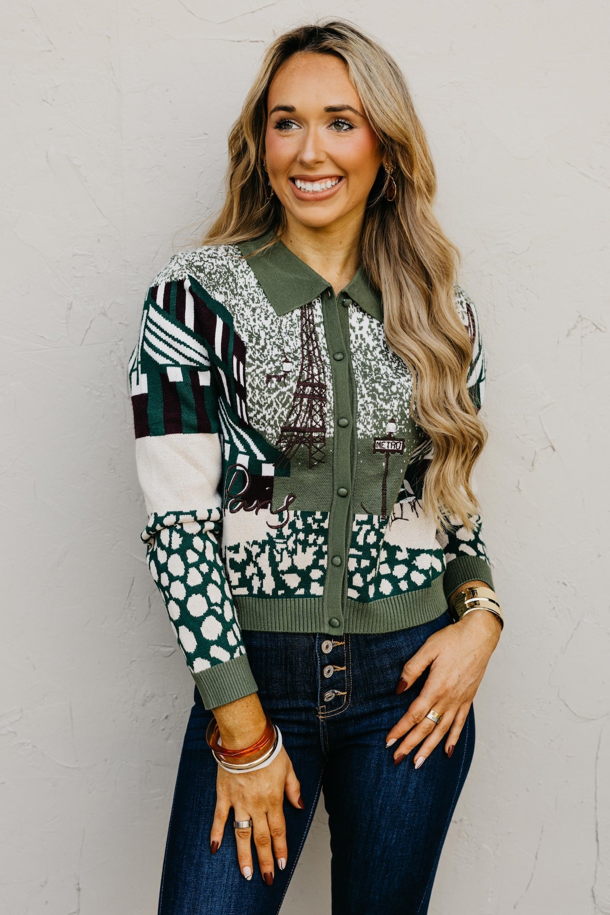 The Marsee Embroidered Jacquard Cardigan