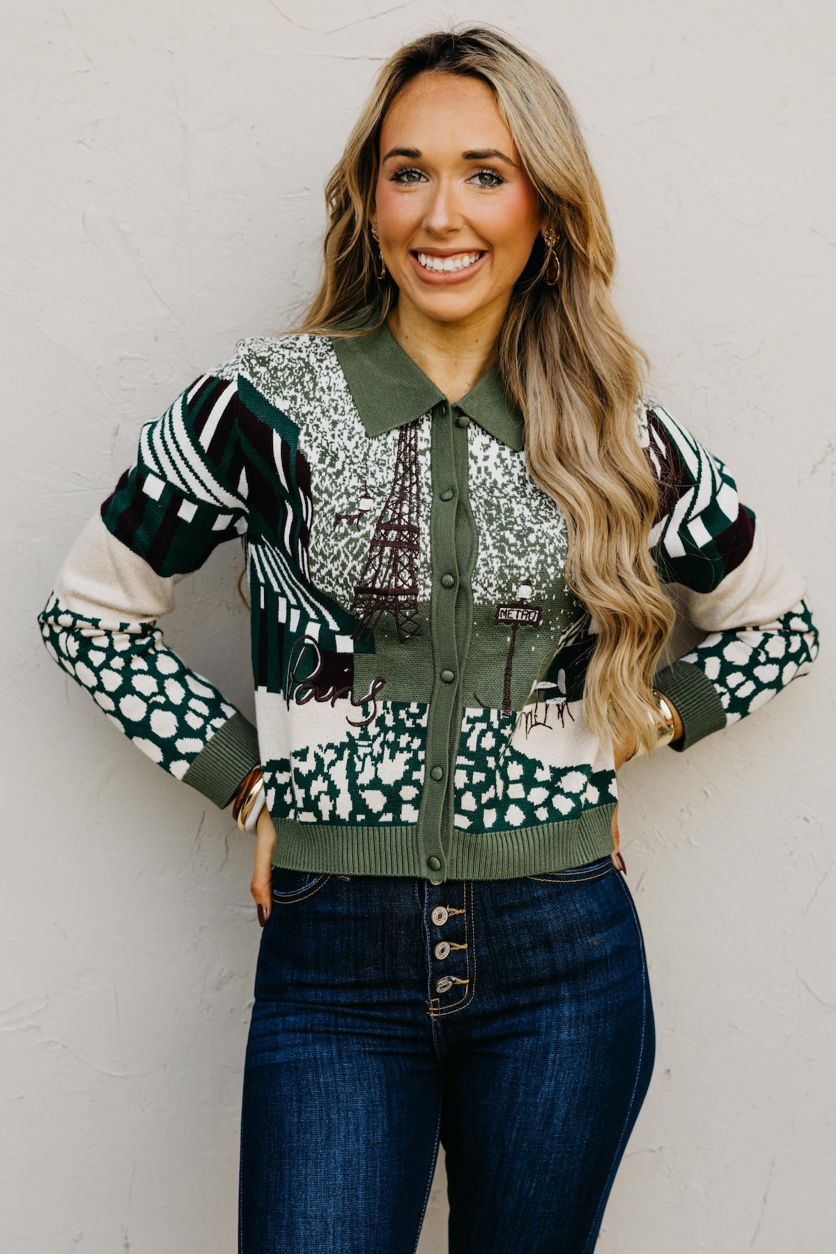 The Marsee Embroidered Jacquard Cardigan