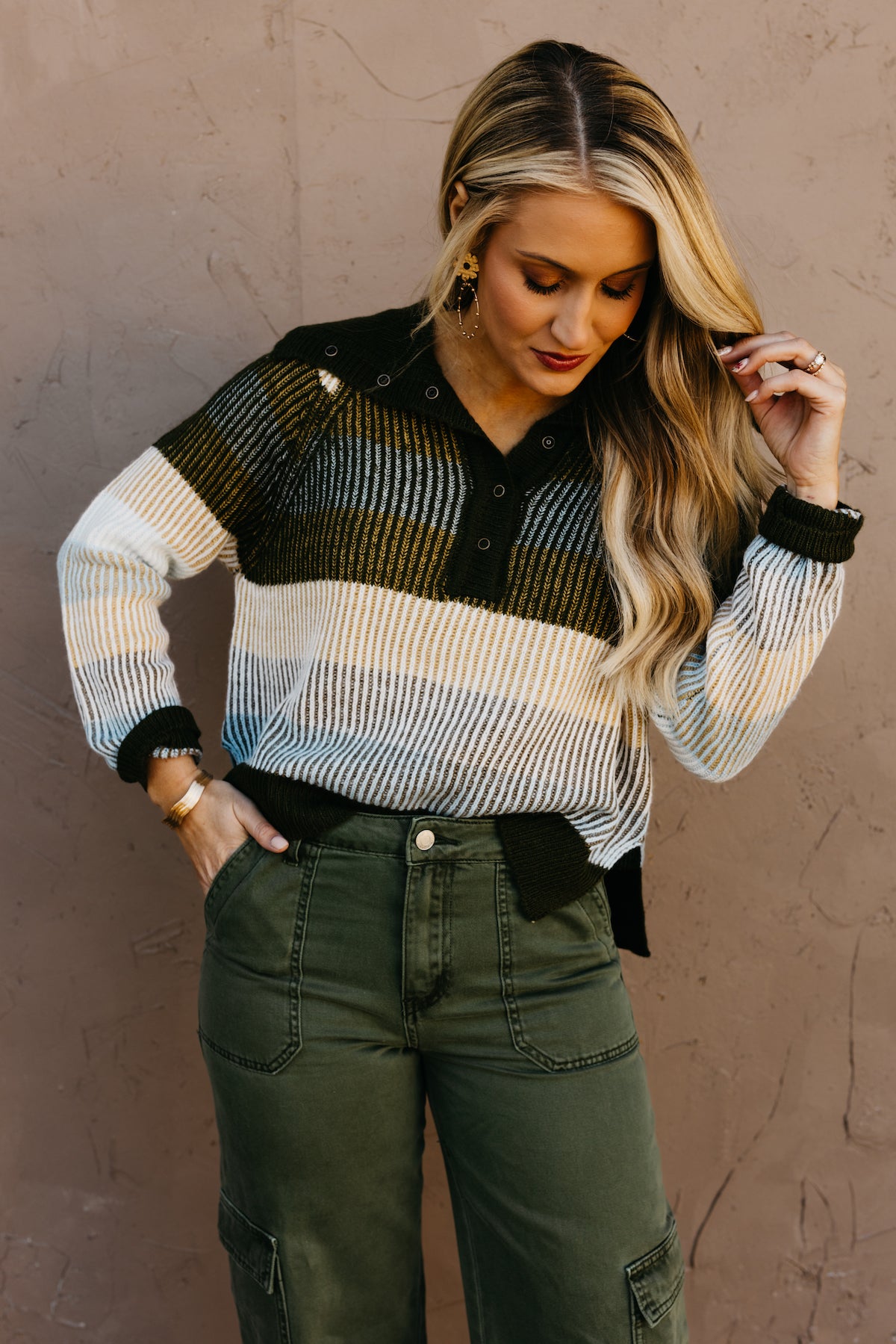 The Axel Striped Collared Sweater  - FINAL SALE