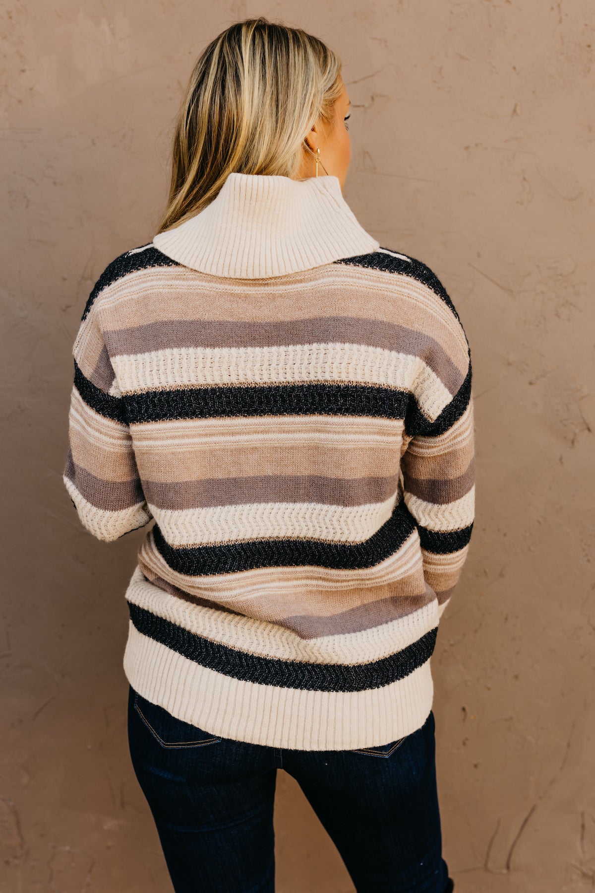 The Zachary Striped Cowl Neck Sweater - FINAL SALE