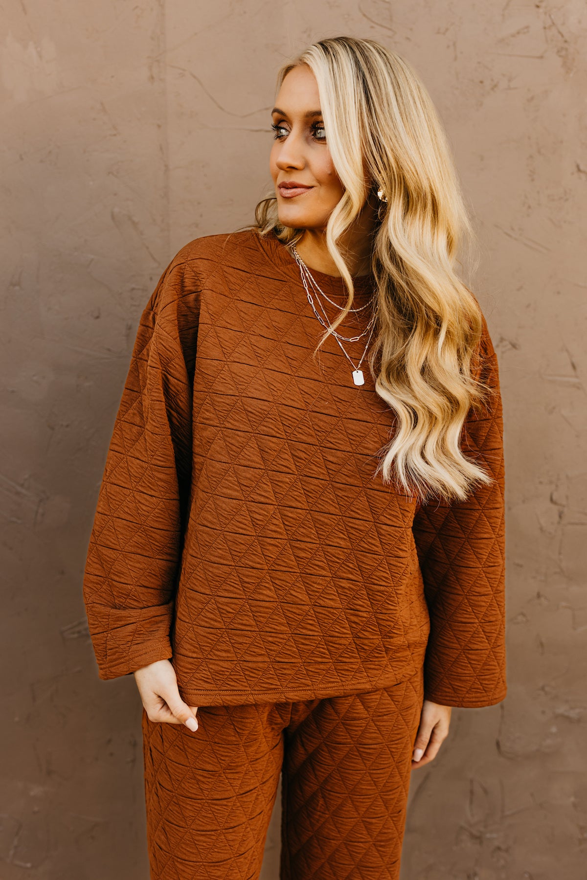 The Raelynn Quilted Long Sleeve Top  - FINAL SALE