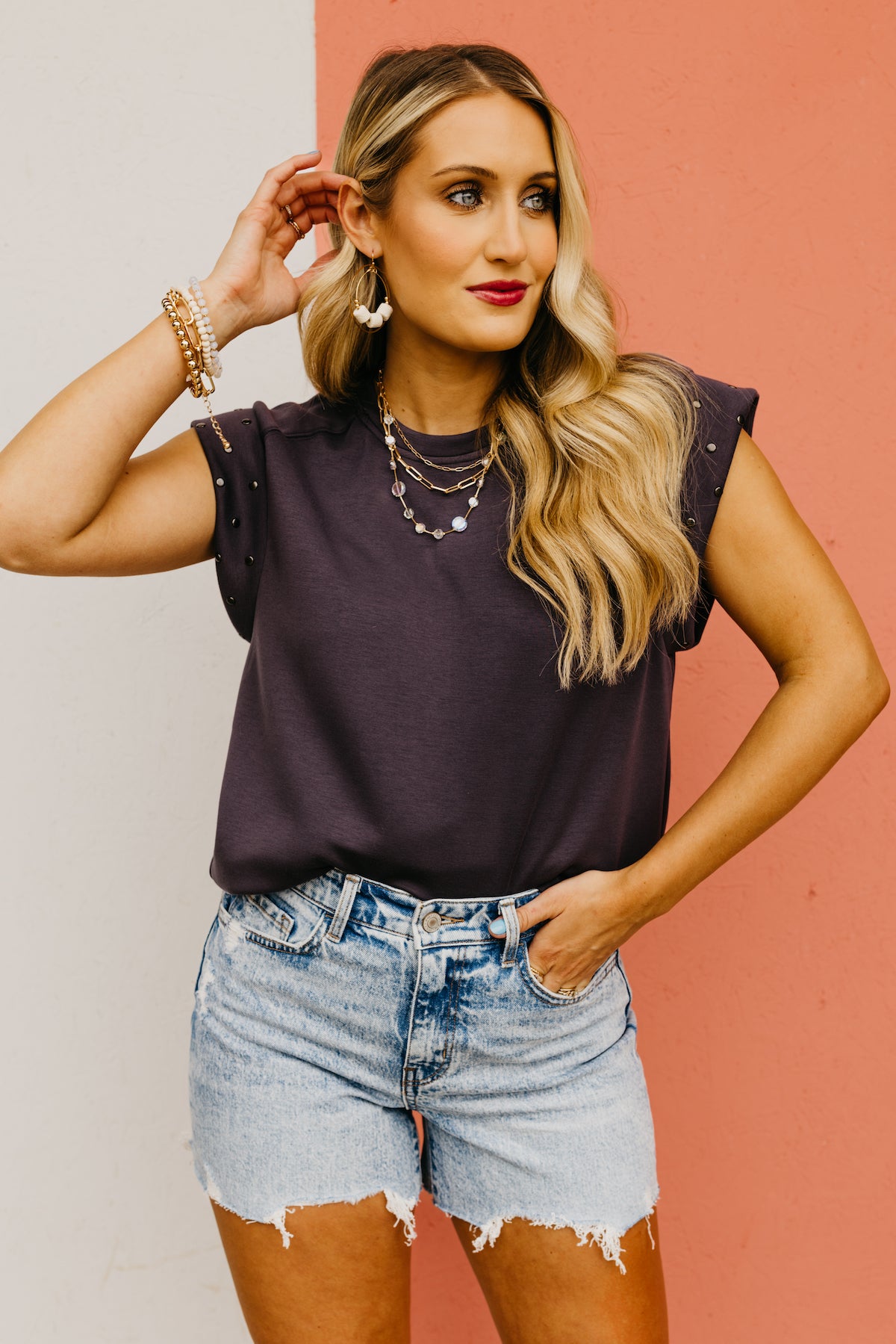 The Atlas Studded Muscle Tee