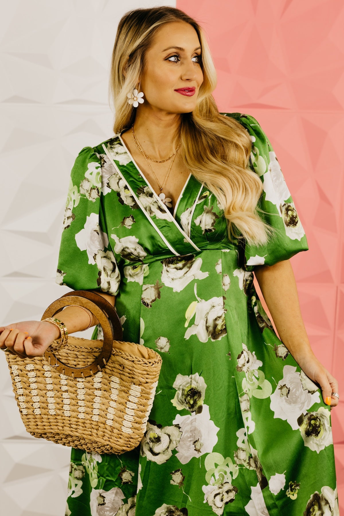 The Korie Floral Contrast Maxi Dress